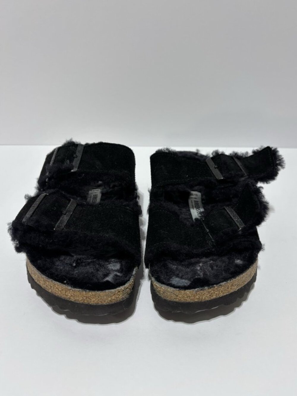 Birkenstock Women’s Arizona Shearling Sandals Black, Size US 6 Narrow, EUR 37 - Picture 3 of 6